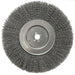 Weiler 1898 Crimped Wire Wheel, 10 in Dia x 3/4 in W,.014 in Stainless Steel, 4000 RPM