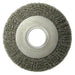 Weiler 6110 Medium-Face Crimped Wire Wheel, 8 in dia x 1 in W Face, 0.0118 in Steel Wire, 4500 RPM