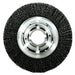 Weiler 6160 Medium-Face Crimped Wire Wheel, 10 in dia x 1-1/8 in W Face, 0.014 in Steel Wire, 3600 RPM