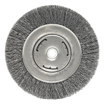 Weiler 6645 Wide-Face Crimped Wire Wheel 6 in dia. x 7/8 in W 0.014 in Steel Wire 6000 RPM