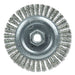 Weiler 8806 Roughneck Stringer Bead Twist Knot Wire Wheel 5 in dia x 3/16 in W Face 0.020 in Stainless Steel Wire 12500 RPM