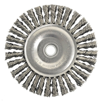 Weiler 8954 Roughneck Stringer Bead Wheel 4 in Dia02 in Wire 1/2-3/8 in Arbor