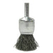 Weiler 10007 Crimped Wire Solid End Brush, Steel, 22000 RPM, 3/4 in x 0.014 in