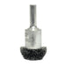 Weiler 10151 Stem-Mounted Circular Flared End Brush, Stainless Steel, 3 in x 0.006 in, 16000 RPM