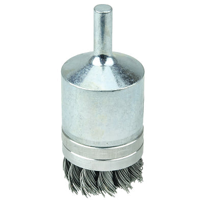 Weiler 11141 Banded Knot Wire End Brush, Steel, 1-1/8 in x 0.020 in, 20000 RPM
