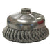 Weiler 12376 Single Row Wire Cup Brush, 6 in Dia, 0.023 in Wire, 5/8 in-11 Arbor Hole