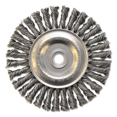 Weiler 13124 Roughneck Stringer Bead Wheel, 4 in Dia x 3/16 in W,.02 Steel, 1/2-3/8 Arbor