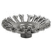 Weiler 13486 Knot Wire Bevel Wheel, 4-1/2 in Dia x 3/8 in W,.02 in Stainless Steel, 12500 RPM
