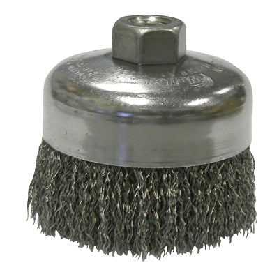 Weiler 14026 Crimped Wire Cup Brush 4 in dia 5/8-11 UNC Arbor 0.014 in Steel Wire