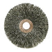 Weiler 15677 Copper Center Wire Wheel, 3 in Dia x 5/8 in W,.014 in Steel Wire, 5/8 in Arbor Hole