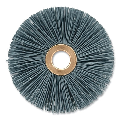 Weiler 16263 Nylox Crimped-Filament Wheel Brush, 3 in dia, 1/2 in W, 0.0140 in Bristle dia, Silicon Carbide-Coated Nylon, 10000 RPM