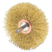 Weiler 17641 Stem-Mounted Wide Conflex Brush, 3 in Dia, 0.0118 in Brass Wire