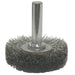 Weiler 17953 Crimped Wire Radial Wheel Brush, 1 1/2 in D,.014 in Steel Wire, 20000 RPM