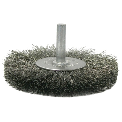 Weiler 17965 Crimped Wire Radial Wheel Brush, 3 in D,.0118 Steel Wire