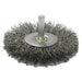 Weiler 17969 Crimped Wire Radial Wheel Brush, 4 in D,.014 in Steel Wire, 15000 RPM
