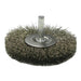 Weiler 17978 Crimped Wire Radial Wheel Brush, 3 in dia x 1/2 in W Face, 0.014 Stainless Steel Wire, 20000 RPM, 1/4 in Stem