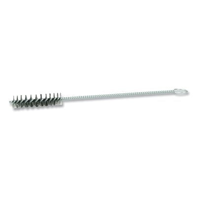Weiler 21105 Single-Spiral Single-Stem Power Tube Brush, 1/2 in,.006 SS, 2 in B.L. (STS-1/2)