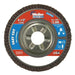 Weiler 31310 Vortec Pro Abrasive Flap Disc,4.5 in, 80 Grit, 7/8 in Arbor, 13000 RPM, Alum Back