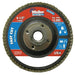 Weiler 31349 Wolverine Angled Flap Disc, 4-1/2 in Dia, 36 Grit, 5/8 in-11 UNC Nut