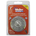 Weiler 36208 Vortec Pro Stem Mounted Crimped Wire Wheel, 1 1/2 in D,.0118 Steel, 20000 RPM