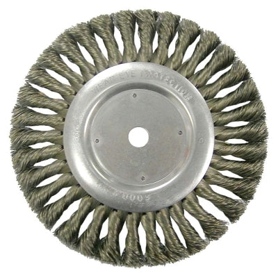 Weiler 36279 Vortec Pro Knot Wire Wheel, 8 in Dia,.023 in Carbon Steel Wire, 6000 RPM