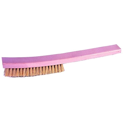 Weiler 44076 Plater's Brush, 13 in, 4 x 18 Rows, Tampico Wire Bristle, Curved Wood Handle