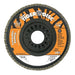 Weiler 50004 Trimmable Tiger Flap Disc, 4-1/2 in, 80 Grit, 7/8 in Arbor, 13000 RPM