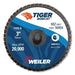 Weiler 50954 3 in Bobcat Mini Abrasive Flap Disc, Conical (Type 29), Type R Mount, 80Z