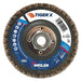 Weiler 51204 Tiger X Flap Disc, 4-1/2 in Angled, 36 Grit, 5/8 in-11 Arbor