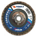 Weiler 51206 4-1/2 in Tiger X Angled Flap Disc Phenolic Backing 60 Grit Zirconia 5/8"-11