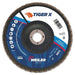 Weiler 51217 Tiger X Flap Disc, 7 in Angled, 60 Grit, 7/8 in Arbor