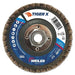 Weiler 51226 Tiger X Flap Disc, 4-1/2 in dia, 40 Grit, 5/8 in-11, 13000 RPM, Type 27