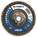 Weiler 51227 Tiger X Flap Disc, 4-1/2 in Flat, 60 Grit, 5/8 in-11 Arbor
