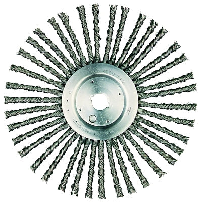 Weiler 94026 Cable Twist Wire Wheel, 12 in Dia x 3/8 in W,.035 in Steel Wire, 52 Knots