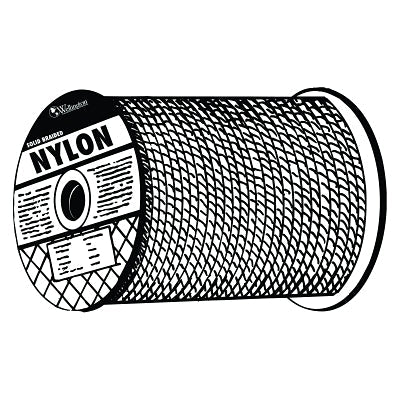 Orion Ropeworks 710000000000 Solid Braid Ropes, 1/8 in x 1,000 ft, Nylon (Polyamide), White