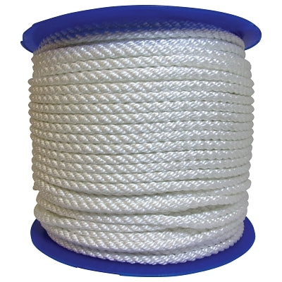Orion Ropeworks 53012000600 Twisted Nylon Ropes, 3/8 in x 600 ft, Nylon, White