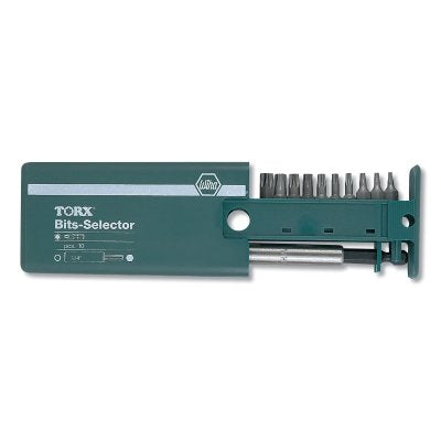 Wiha Tools 79247 11-Pc Security TORX Bits-Selector and Magnetic Bit Holder Set  Includes T7s to T40s Bits  1/4 in Magnetic Holder and Case