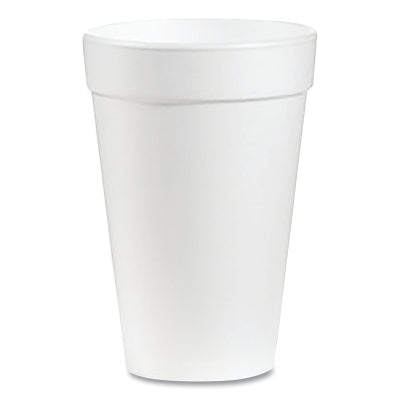 Dart Container Corp. 16J16 Foam Cup, 16 oz, White