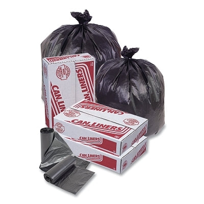 Pitt Plastics MR43484MK HD Mini Roll Trash Liner  56 gal Glutton  22 µ  43 in W x 48 in H  Black