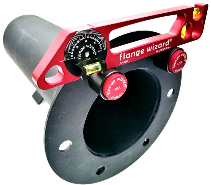 Flange Wizard PP-200 Pocket Pro Level Magnetic 10 in x 2 in Aluminum Degree Dial Level