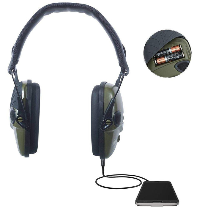 Honeywell Howard Leight R-01526 Impact Sport Electronic Earmuff Green NRR 22 Folding