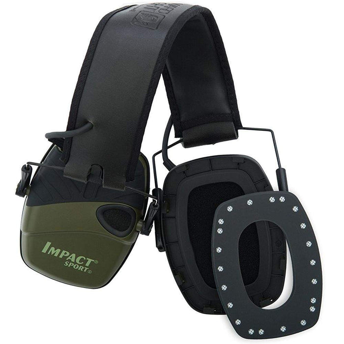 Honeywell Howard Leight R-01526 Impact Sport Electronic Earmuff Green NRR 22 Folding