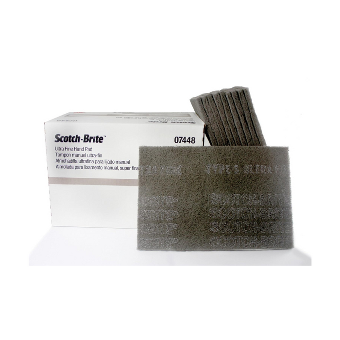 3M 7448/07448 Scotch-Brite Ultra Fine Hand Sanding Pads (10 Pads, Half Box)