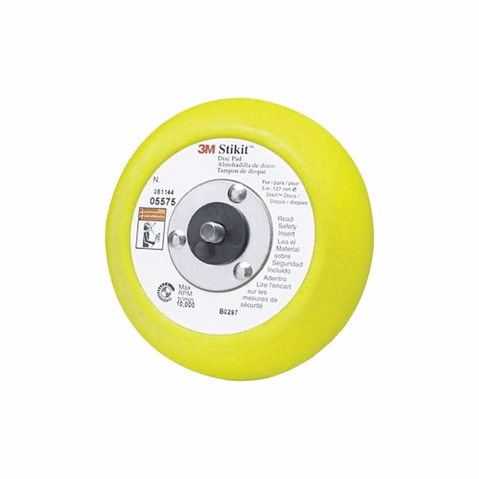 3M™ 05575 Disc Pad, 5 in Dia, 5/16 in - 24 TPI Arbor, PSA Attachment