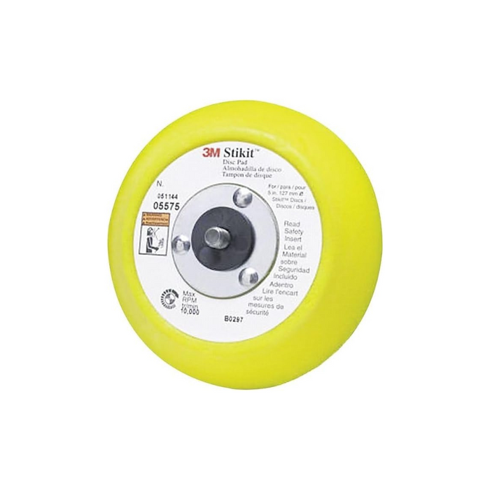 3M™ 05575 Disc Pad, 5 in Dia, 5/16 in - 24 TPI Arbor, PSA Attachment