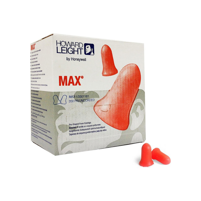 Howard Leight MAX® Disposable Foam Earplugs, Uncorded, Coral, 200 Pairs