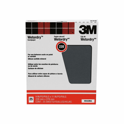 9x11 220A Pro-Pak Wetordry Sanding Sheet [99422NA] (25 Sheets)