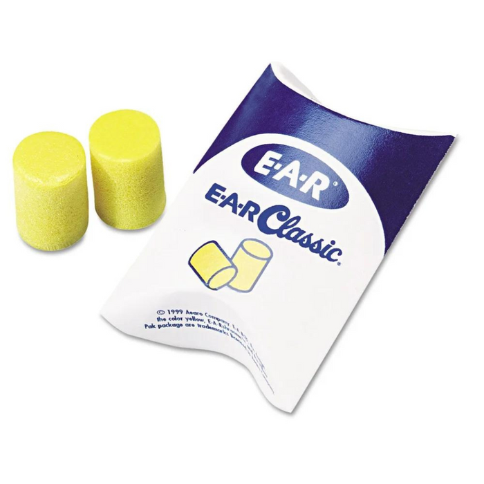 3M E-A-R Classic Earplugs with Pillow Pouch (Pack of 50)